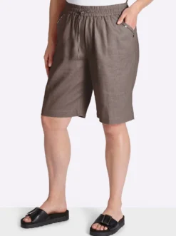 Bermudas mit Pailletten entlang der Taschen