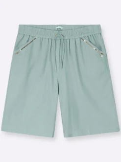 Bermudas mit Pailletten entlang der Taschen