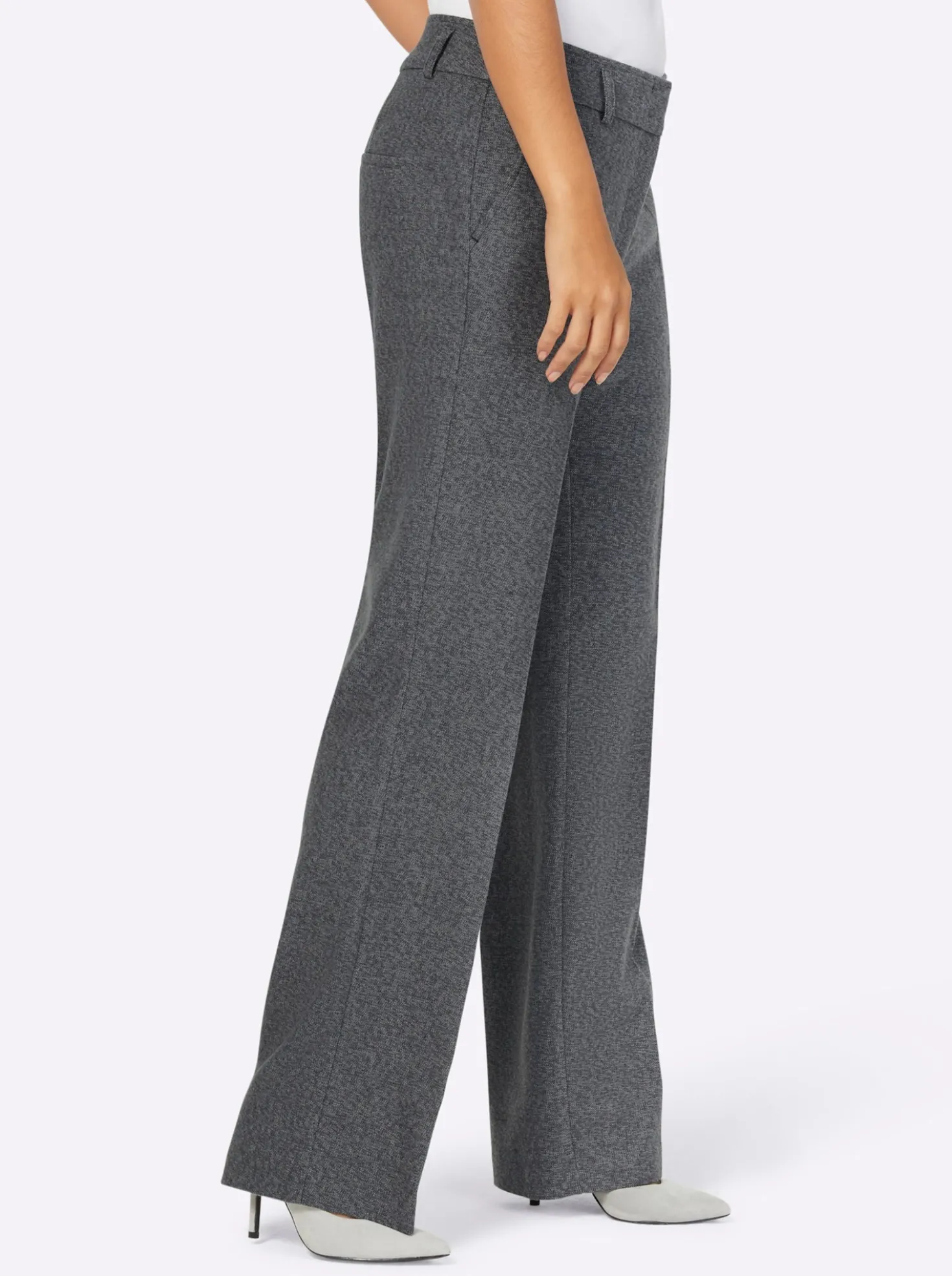 Bügelfaltenhose in Melange-Look