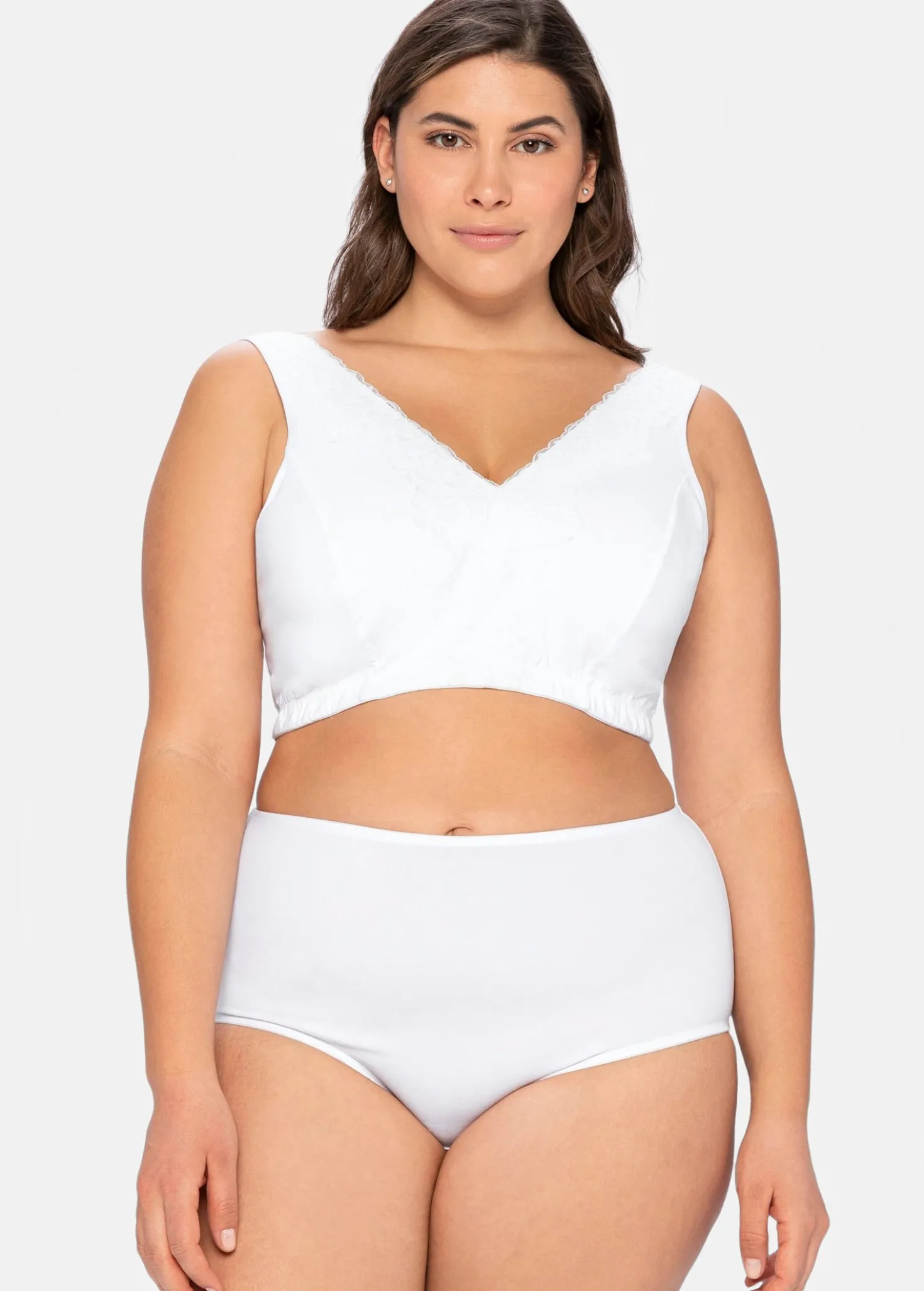 Bügelloser BH in Bustier-Form, mit Spitzenborte