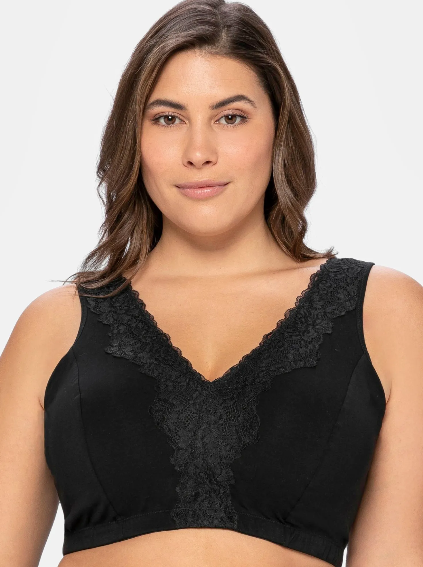 Bügelloser BH in Bustier-Form, mit Spitzenborte