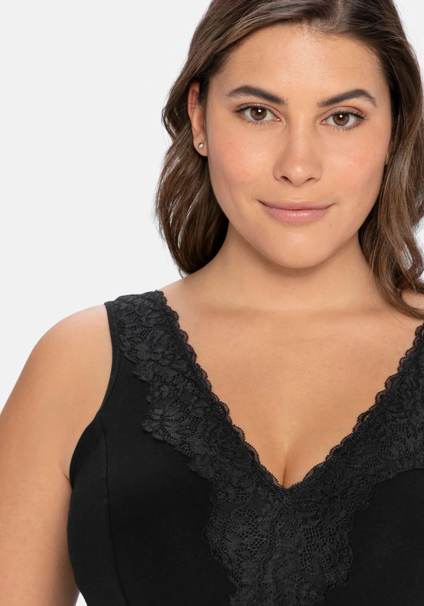 Bügelloser BH in Bustier-Form, mit Spitzenborte
