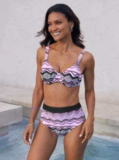 Bikini-Slip mit breiter Blende
