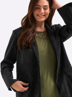 Blazer in Veloursleder-Optik
