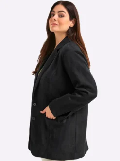 Blazer in Veloursleder-Optik