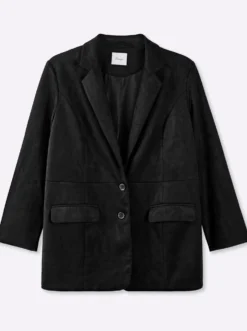 Blazer in Veloursleder-Optik