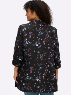 Blazer mit Blumen-Alloverprint