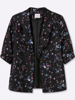 Blazer mit Blumen-Alloverprint