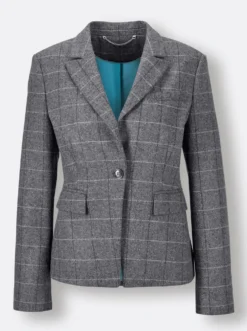 Blazer mit Glitzer-Karo