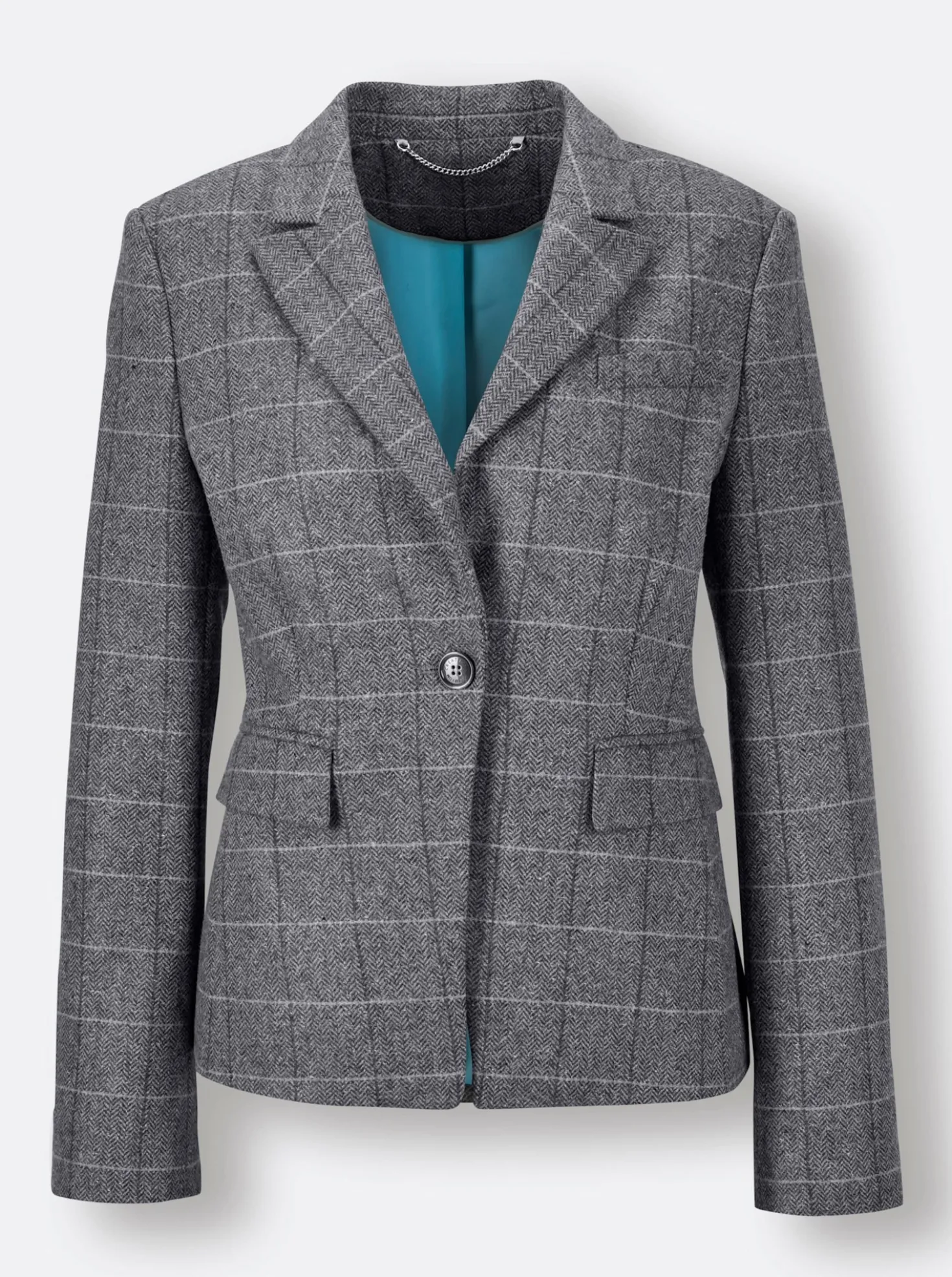 Blazer mit Glitzer-Karo
