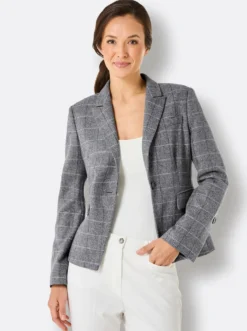 Blazer mit Glitzer-Karo