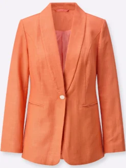 Blazer mit Leinen-Anteil