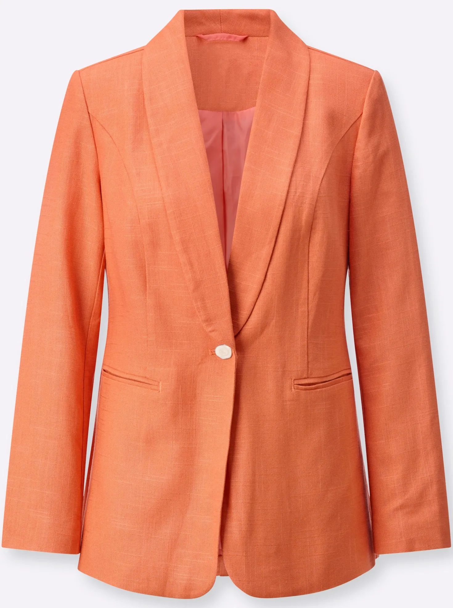 Blazer mit Leinen-Anteil