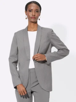 Blazer mit Nadelstreifen