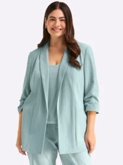 Blazer mit Nadelstreifen und 3/4-Arm