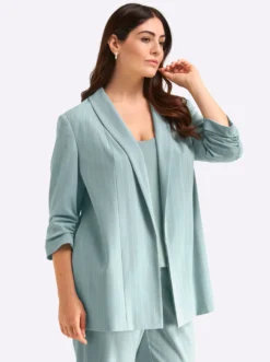Blazer mit Nadelstreifen und 3/4-Arm