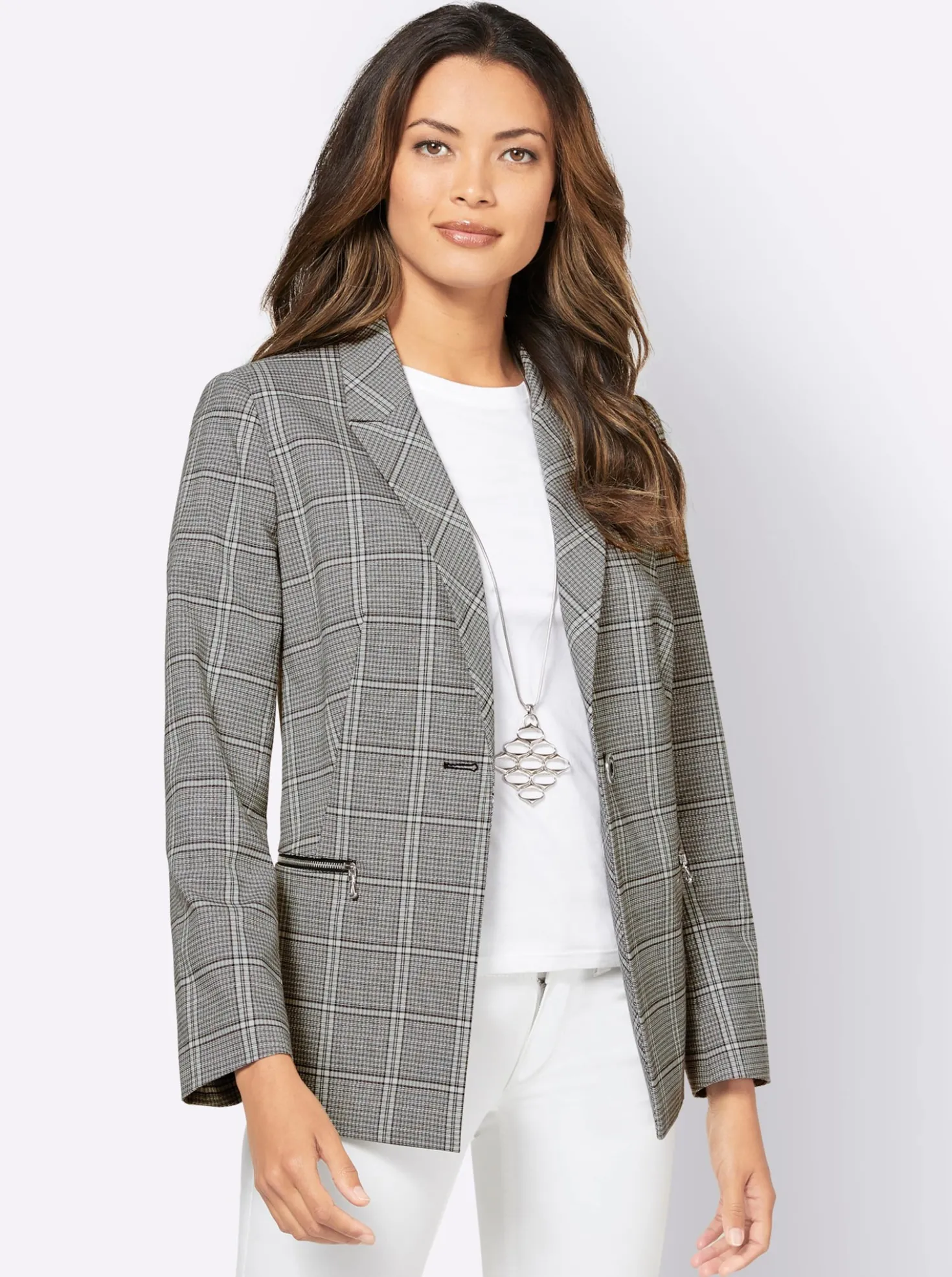 Blazer mit Zipper-Taschen