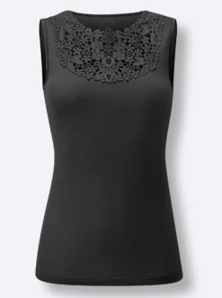 Blazershirt mit Spitzeneinsatz