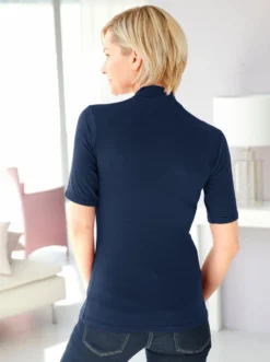 Blazershirt mit Stehkragen