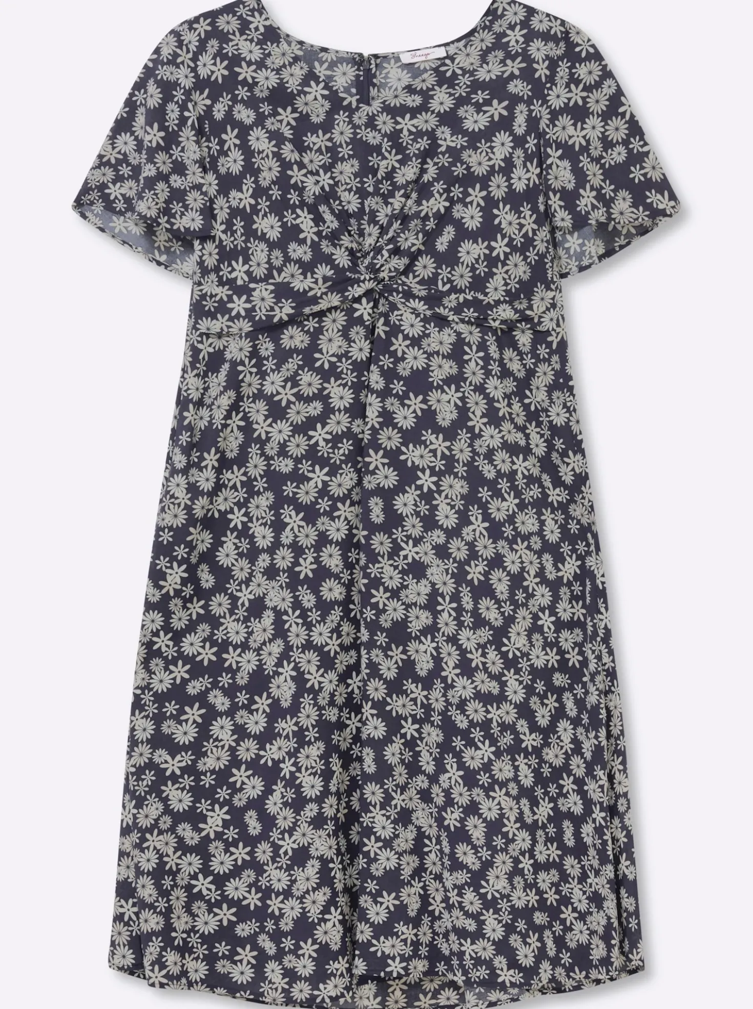 Blumenkleid mit Knotendetail