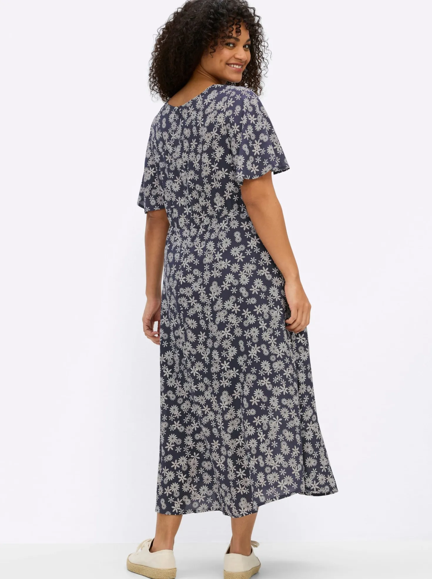 Blumenkleid mit Knotendetail