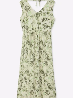 Blumenkleid mit plissiertem Rock