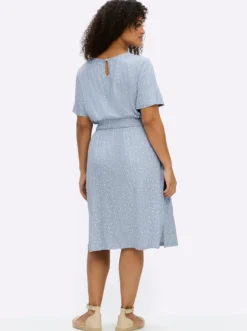 Blumenkleid mit Smokbund