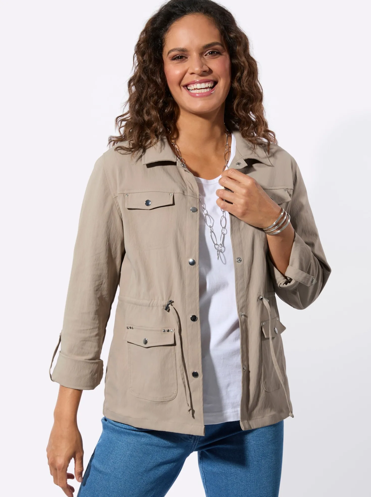 Blusenblazer mit Tunnelzug in der Taille