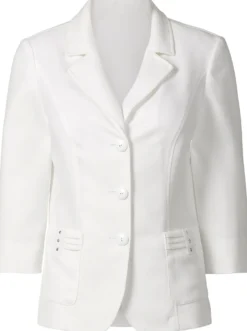 Blusenblazer mit Zierfalten und Glitzersteinen