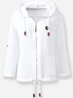 Blusenjacke in Musselin-Qualität