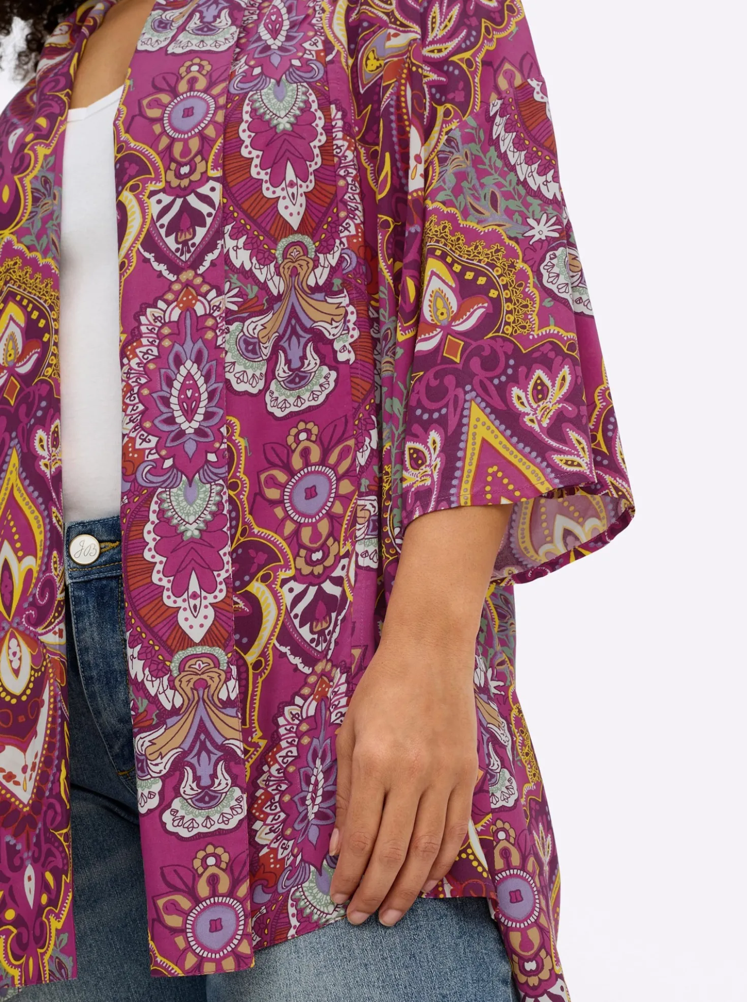 Blusenjacke mit floralem Muster