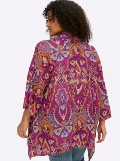 Blusenjacke mit floralem Muster