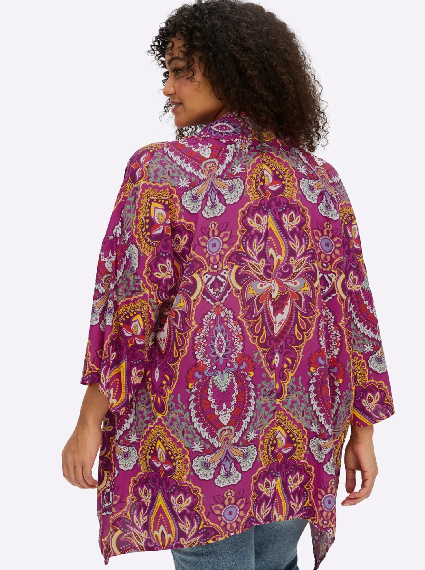 Blusenjacke mit floralem Muster