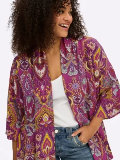 Blusenjacke mit floralem Muster