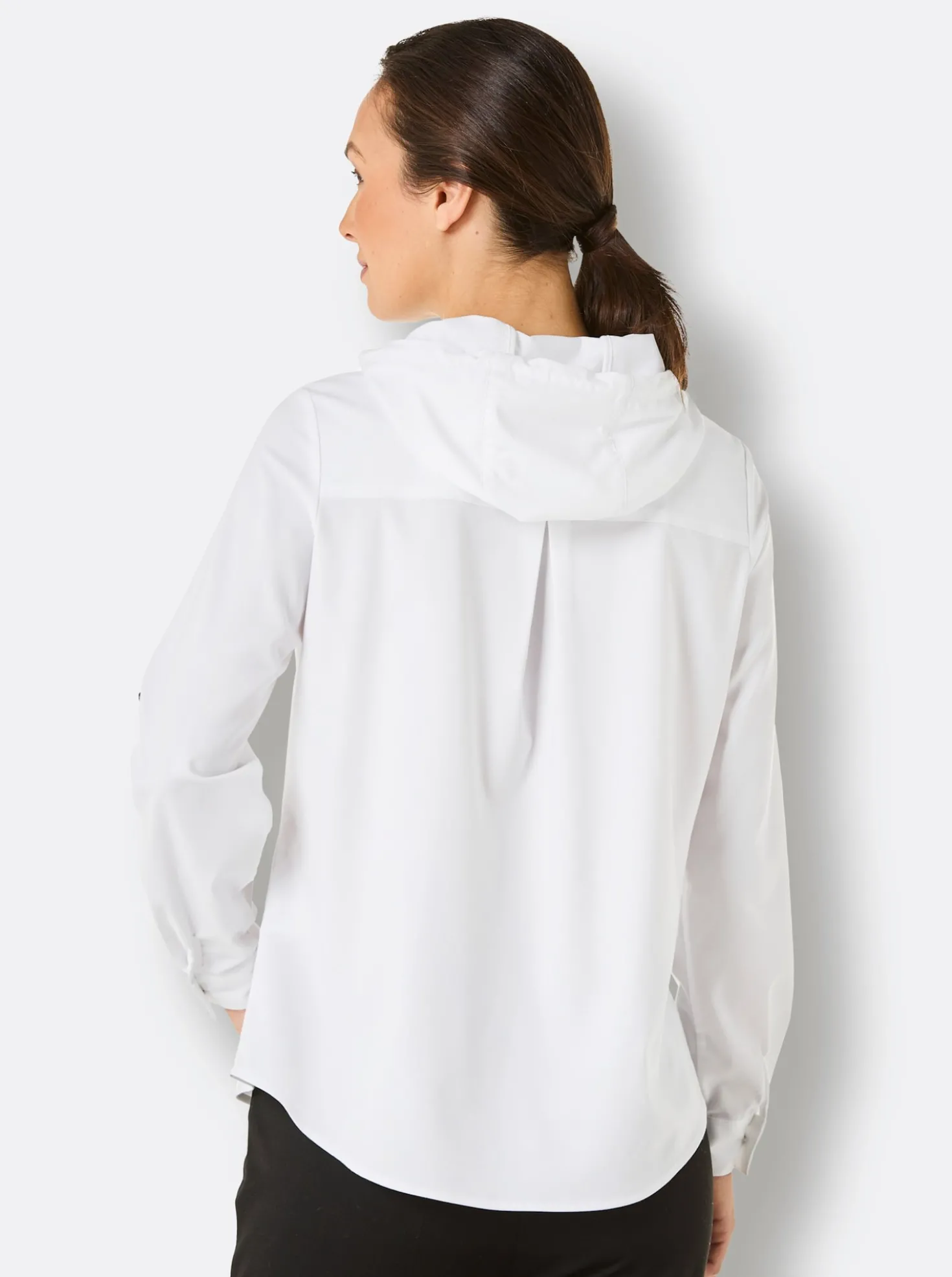 Blusenjacke mit Krempel-Ärmel