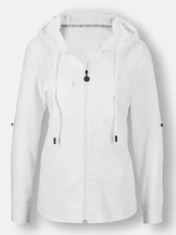 Blusenjacke mit Krempel-Ärmel