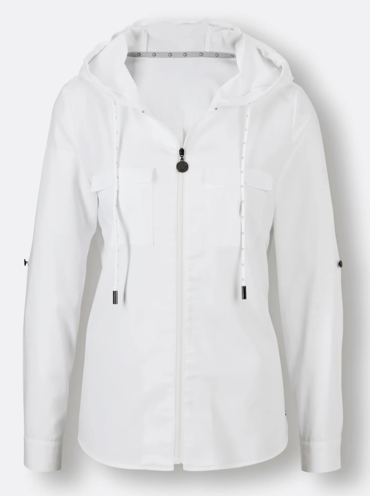 Blusenjacke mit Krempel-Ärmel