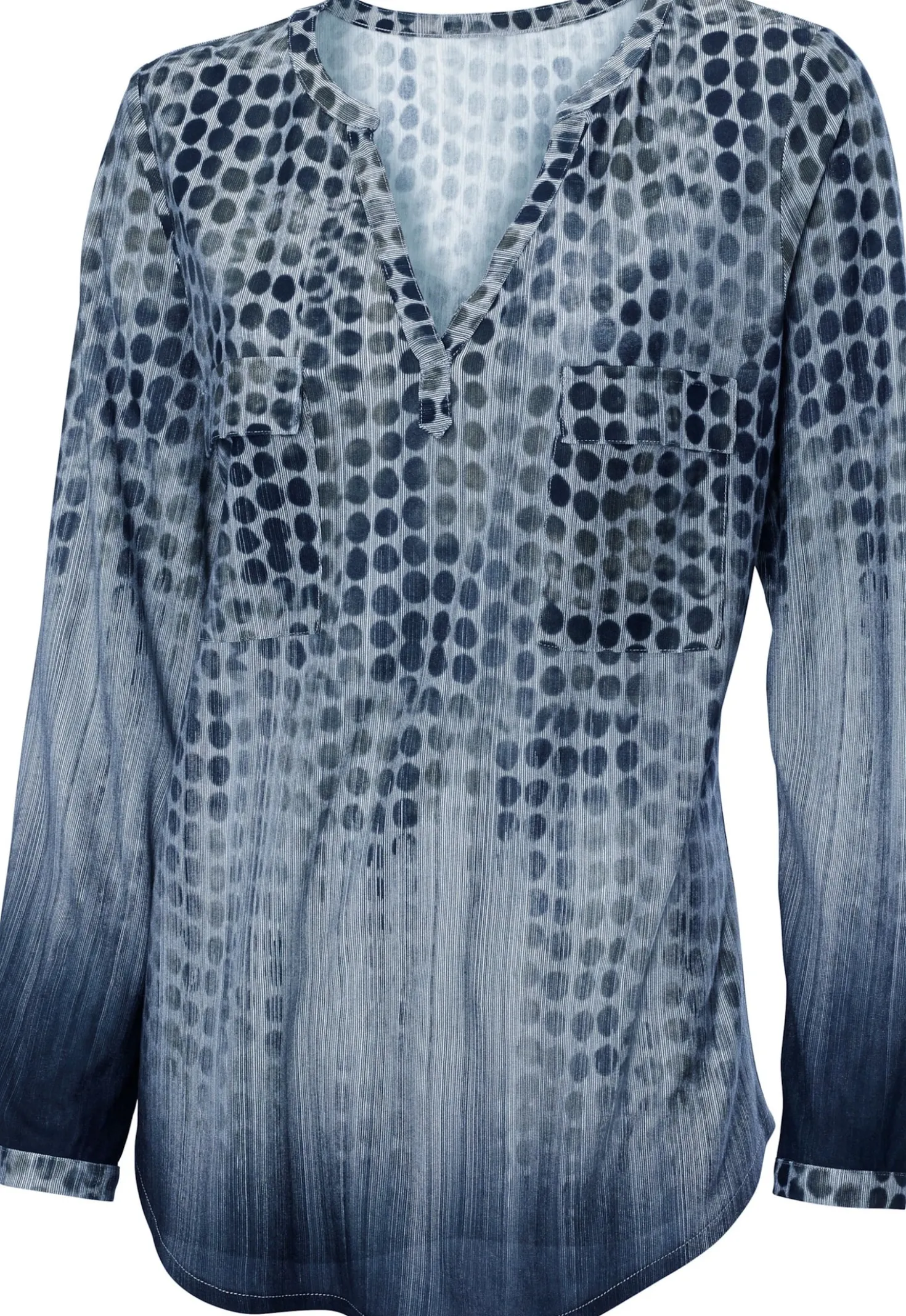 Blusenshirt im Tupfenmuster