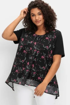 Blusenshirt in Lagenoptik