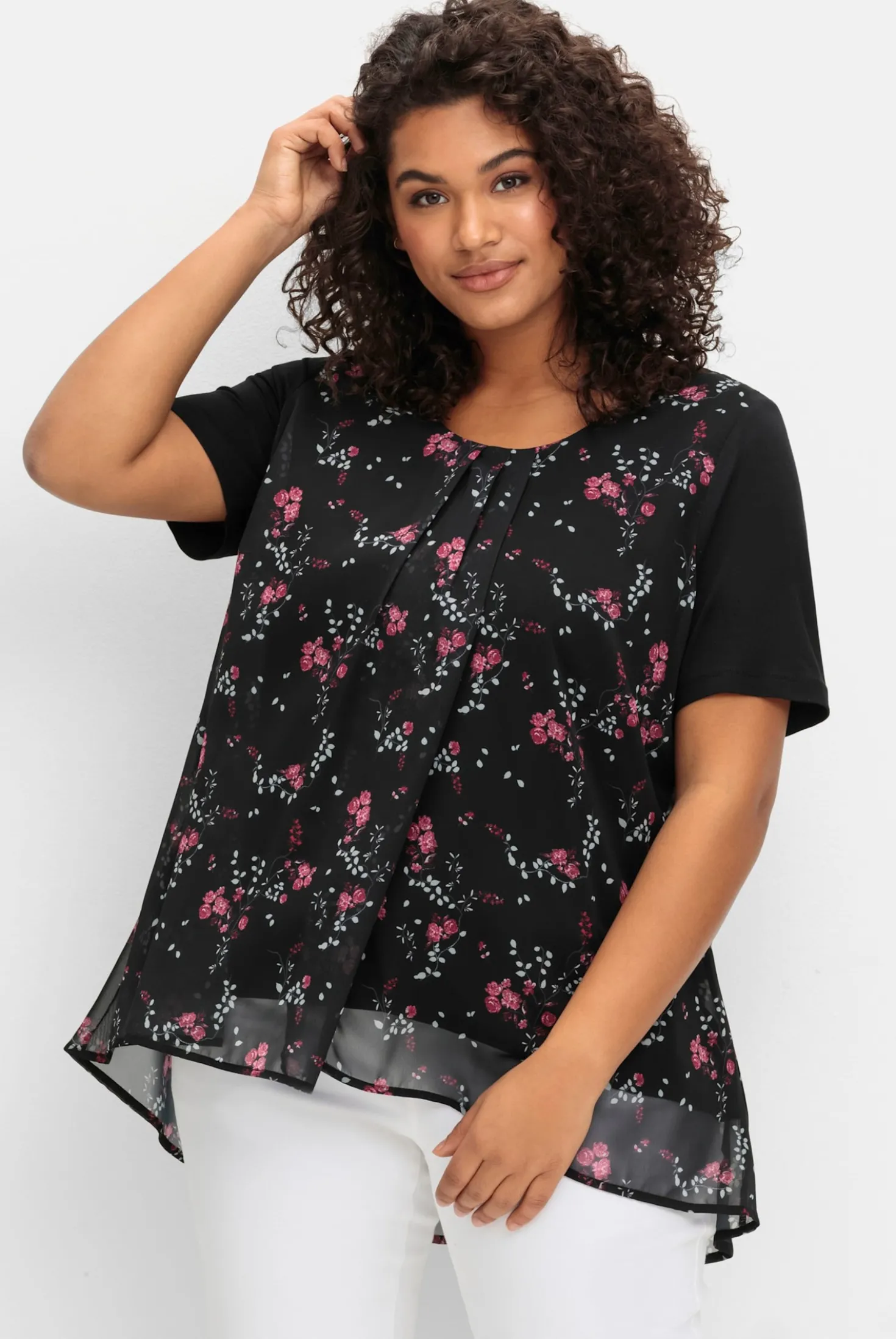 Blusenshirt in Lagenoptik