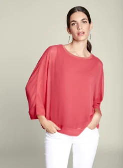 Blusenshirt mit Fledermausärmeln