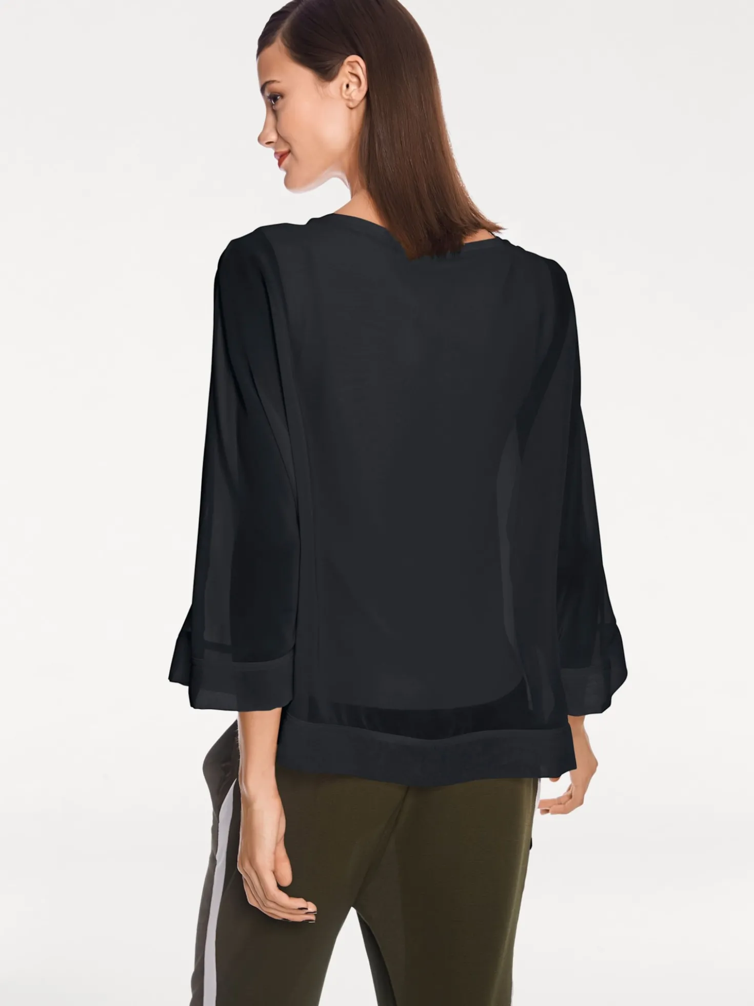 Blusenshirt mit Fledermausärmeln