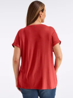 Blusenshirt mit Grafikprint vorn