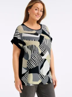 Blusenshirt mit Grafikprint vorn
