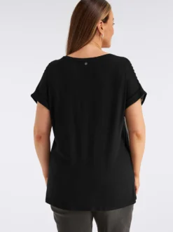 Blusenshirt mit Grafikprint vorn