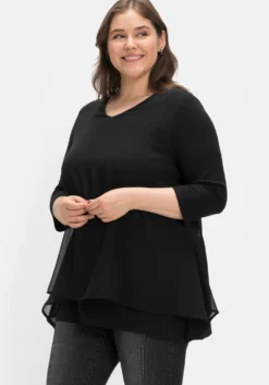 Blusenshirt mit Zipfelsaum