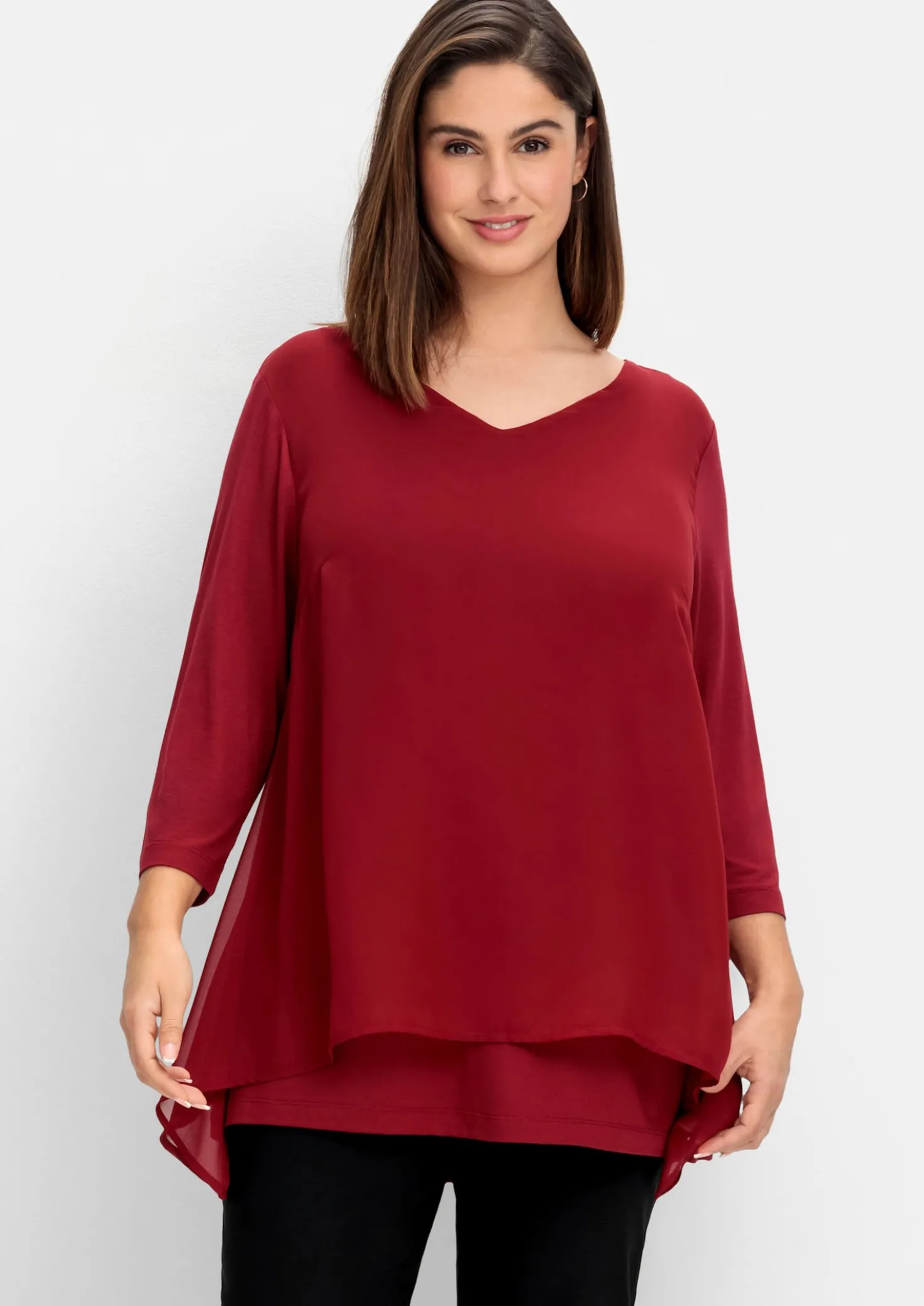 Blusenshirt mit Zipfelsaum