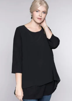 Blusenshirt mit Zipfelsaum