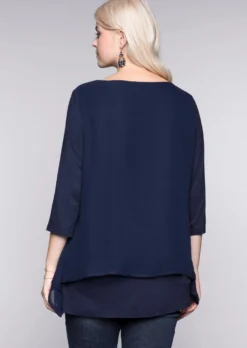 Blusenshirt mit Zipfelsaum