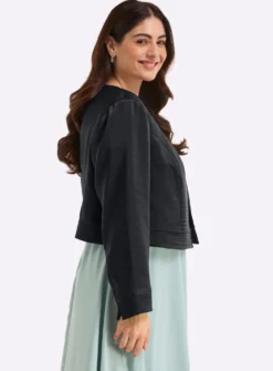 Bolerojacke im Blazer-Schnitt